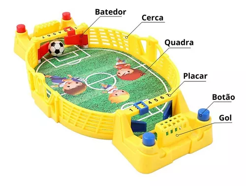 Mini Jogo Futebol De Mesa Portátil Arena Infantil Gol A Gol