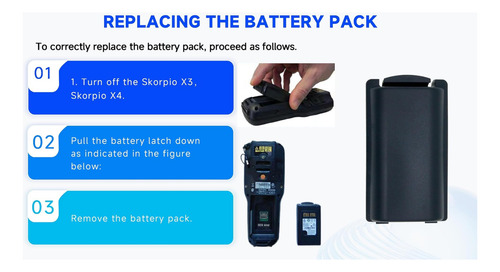Batería De Reemplazo De 5200mah 5200mah Para Dataalogic Skor
