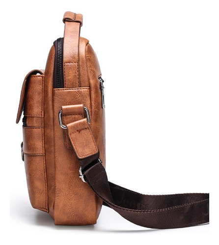 Bolso De Hombro De Piel Para Hombre, Estilo Retro,