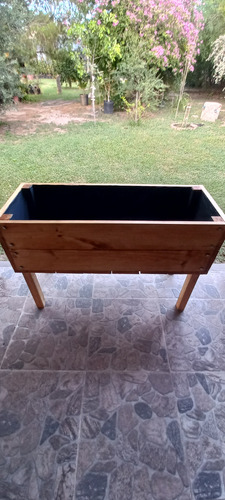 Macetero Huertero Cajón De Madera Macizo Impermeabilizado Algarrobo Clasica