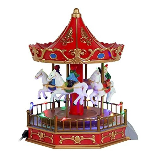 Aldea De Navidad Carrusel Merry Go Round - Carrusel Ani...