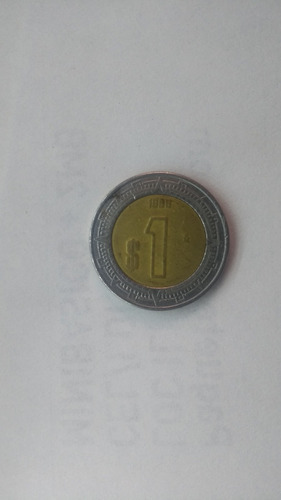 Moneda De Un 1 Peso Mexicana Bimetalica 1998