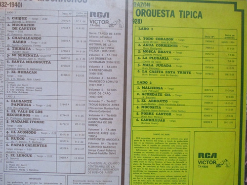 Imagen 4 de 7 de Rca Victor Serie Tango De Ayer 10 Volumenes