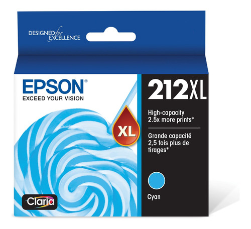 Epson 212 Claria Ink High Capacity Cyan Cartridge (t212xl22.