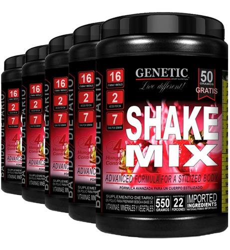 Batidos Diet Shake Mix Remplaza Comidas Control Peso Genetic