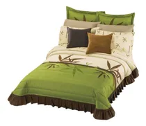 Comprar Colcha Funda Bambu Cama Matrimonial Microfibra Olivo Concord