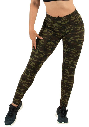 Imagen 7 de 7 de Malla Camuflaje Leginss Camuflaje Gym Fitness Deporte