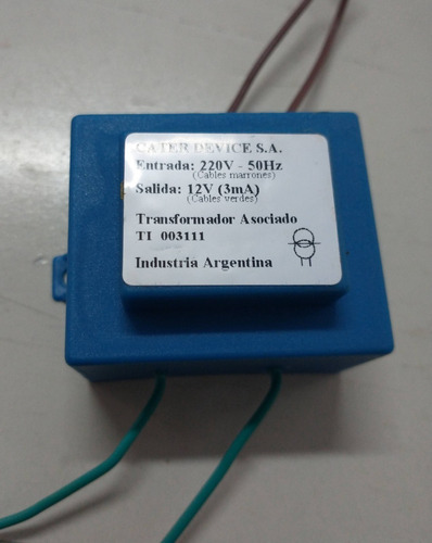 Transformador 220-12 V 0,003ah Encapsulado