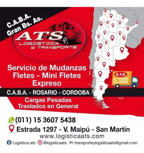 Mudanzas, Fletes Y Envíos En 24hs Bs As Rosario Córdoba