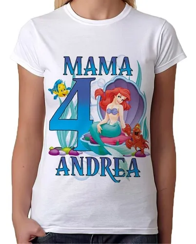 DISEÑOS DE CAMISETAS LA SIRENITA PARA CUMPLEAÑOS