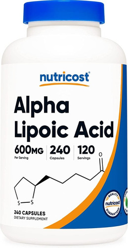 Ácido Alfa Lipoico 600mg  240 Capsulas Importado