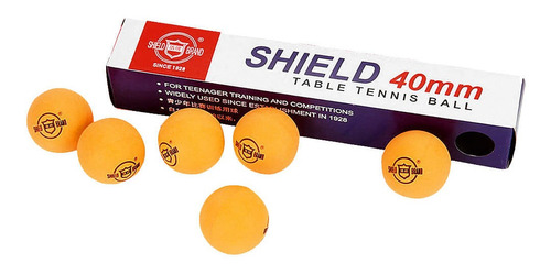 Bola Tênis De Mesa Shield 40mm C/ 6 Parent-132803 Bola Tênis