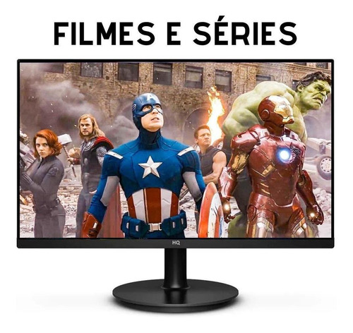 HQ Monitor 21.5 Led Ergonômico Widescreen 2ms 75hz Full Hd Cor Preto 127/220V