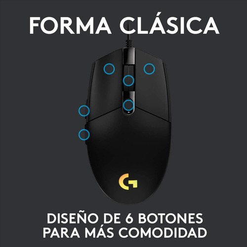 Mouse Logitech G Series G203 Lightsync Rgb 8000 Dpi