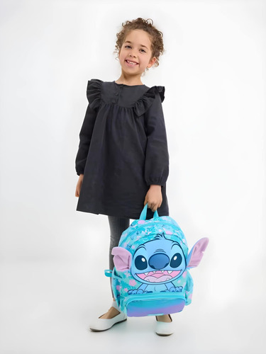 Kit Escolar Mochila Lonchera Lapicera Lilo Y Stitch/smiggle Azul Acero
