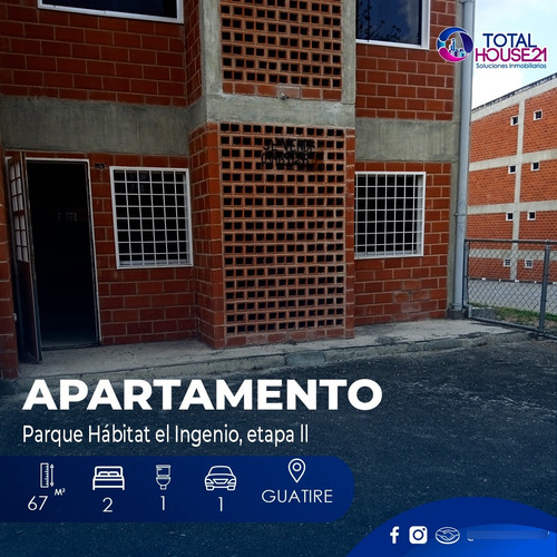 Apartamento En Venta  Planta Baja. Obra Gris. En Parque Hábitat El Ingenio, Etapa Ll Sector Loma Linda, Guatire