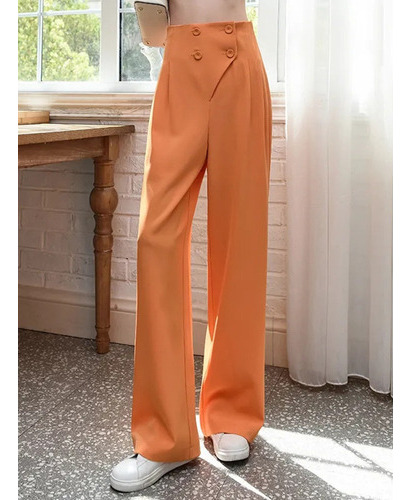 Pant Casual Traje Mujer Gasa Con Doble Pants