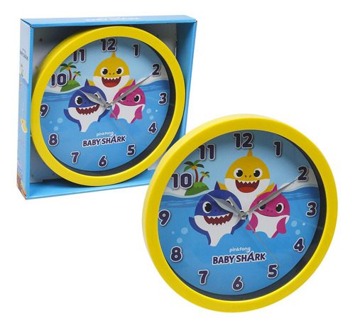 Accutime Watch Corp Baby Shark - Reloj De Pared Con Marco D.