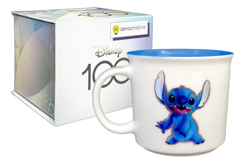 Caneca Tom 350ml Holográfica Stitch Disney 100 Anos Original