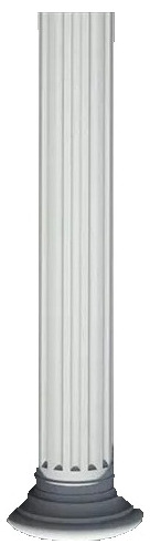 Molde Unicel Columna Romana 15 Cm Diametro X 1.22 M. 2 Pzas