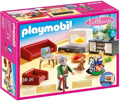Todobloques Playmobil 70207 Dollhouse Salón Con Chimenea 