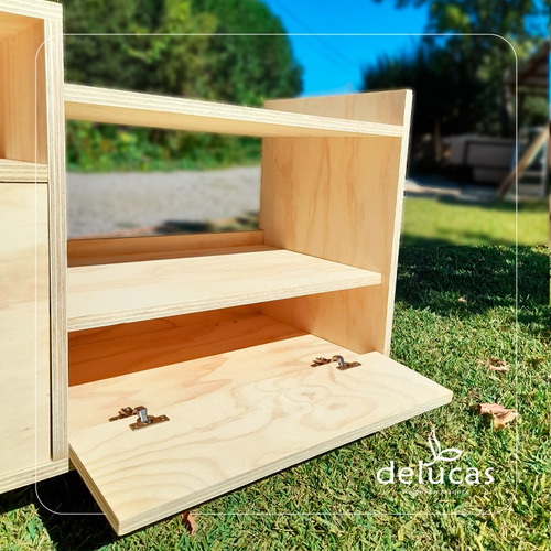 Rack Vinilo Madera Geoffroy | 140 X 69 X 40