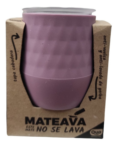 Imagen 1 de 2 de Mate Con Tapa Antivuelco No Se Lava Con Bombilla Mateava