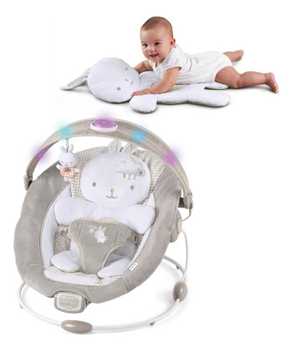 Asiento Mecedor 11200-es Bebé Barra Iluminada Gris Ingenuity Gris Lisa