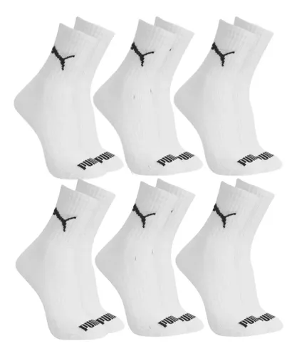 Kit 6x Pares Meia Esportiva Unisex Cano Médio Puma 4530/4795