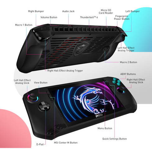 Gaming Handheld Msi Claw Pc Intel Ultra 5-135h 16gb 512gb Wi