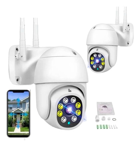 Cámara Ip Wifi Con Movimiento, Infrarrojo Impermeable Hd X2