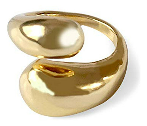 Anillos - Kurtcb Chunky Open Ring 14k Gold Plated Minimalis