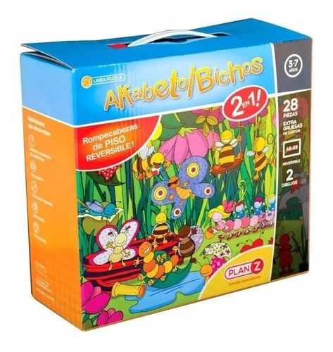 Rompecabezas 28 Pzas Grandes Alfabeto Puzzle De Bichos 2en1