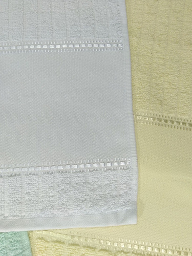 Kit 25 Toalhas Lavabo Para Pintar Bordar À Máquina Lisa Cor Branco