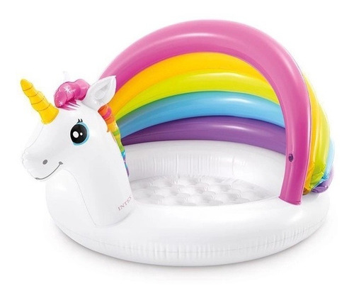 Imagem 1 de 2 de Piscina Infantil Com Cobertura Arco-íris - Intex 57113