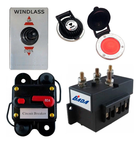 Guincho Elétrico Bada 12v Horizontal 900w Corrente 6mm Barco