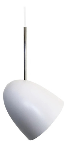 Colgante Dirigible De Acero Blanco Ø20xh18cm + Lampara- Nido