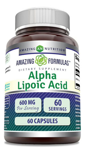 Acido Alfa Lipoico 600 Mg 60 Caps Amazing Nutrition