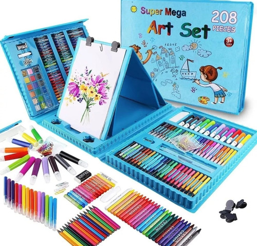 Set Kit Colores Juego Arte/dibujo Creativo Infantil -208 Pcs