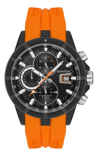 Reloj Quantum Hombre Silicón Hunter Naranja Hng893.650