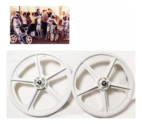 Rines Bmx Skyway Tuff Wheel 2 Rodada 20 X 5 Aspas Originales