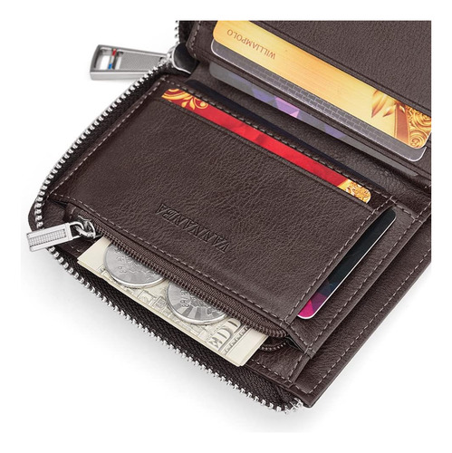 Vannanba Carteras Para Hombre De Cuero Genuino, Cartera DeLG