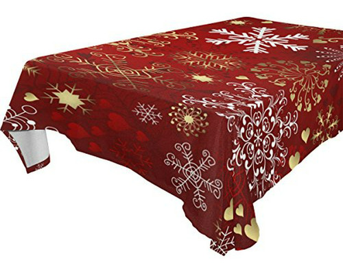 Naanle Christmas Holiday Rectangle Tablecloth