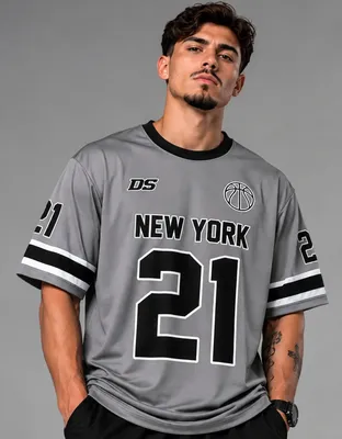 Camiseta Oversized Masculina Jersey Dry Fit Shirt Streetwear New York Gg