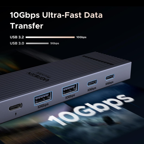 Hub Usb-c Ugreen Revodok Pro 6 En 1 10 Gbps Hdmi 4k 60 Hz 10
