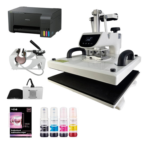 Kit Sublimación Imp Epson A4 + Estampadora 6 En 1 38x38 Pro