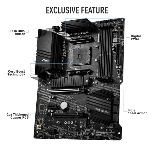 Msi Amd B550 Pro Socket Am4 Atx Ddr4-sdram