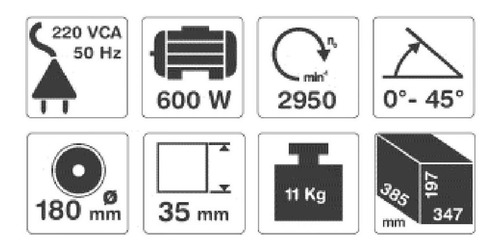 Imagen 2 de 7 de Cortadora De Ceramica De Banco Gamma 600w Maquina Herramient