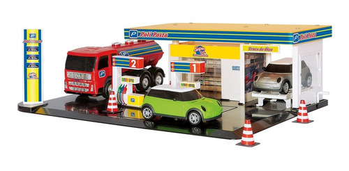 Brinquedo Mini Posto De Gasolina Infantil Poliposto Poliplac