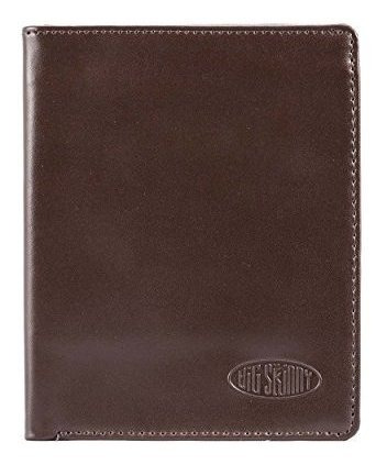 Big Skinny Men's Hipster Leather Bi-fold Slim Wallet, Z69eg